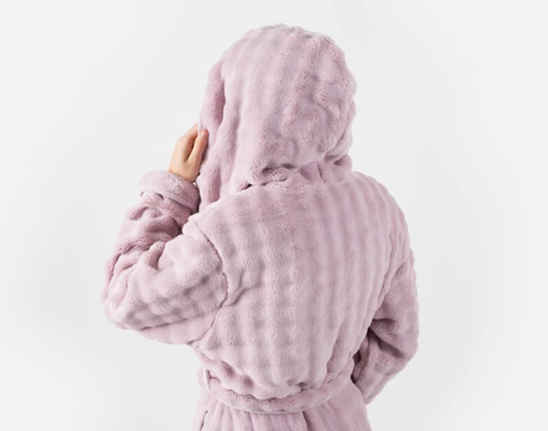 Mini Bubble Hooded Bathrobe