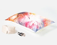3-Piece Mulberry Silk Slumber Bundle - Champagne, Floral, Pink