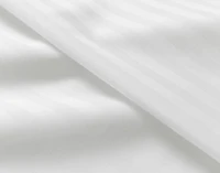 5-Piece Cotton Blend Percale Bedding Essentials Bundle, Geometric, White