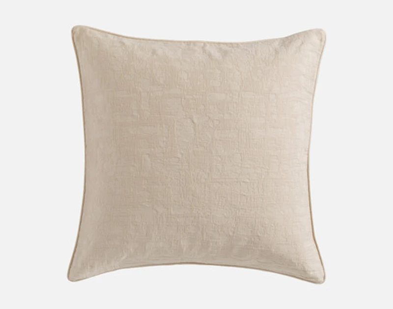 Stonehaven Euro Sham, Textured, Beige, 26" x 26"
