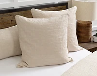 Stonehaven Euro Sham, Textured, Beige, 26" x 26"