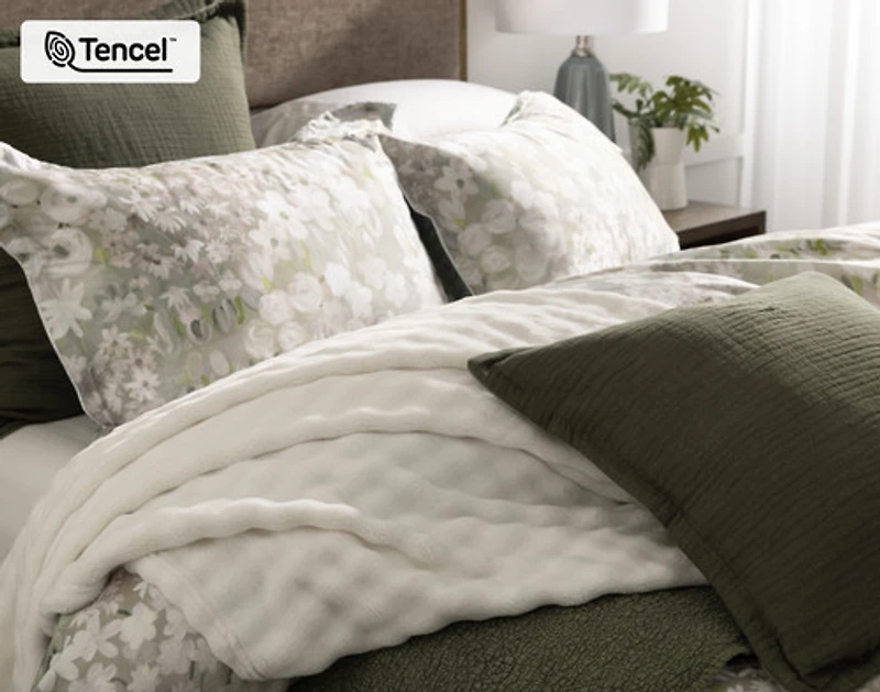 Elora Pillow Sham, Floral, Green,