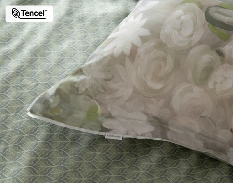 Elora Pillow Sham, Floral, Green,