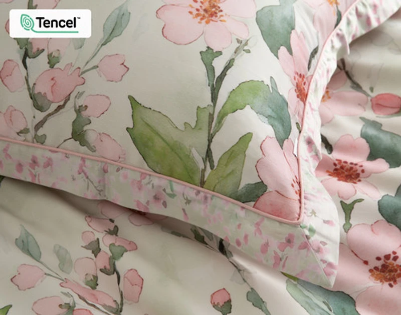 Enamour Pillow Sham, Floral, Pink,