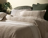 Rustico Duvet Cover, Cotton, Textured, Beige,