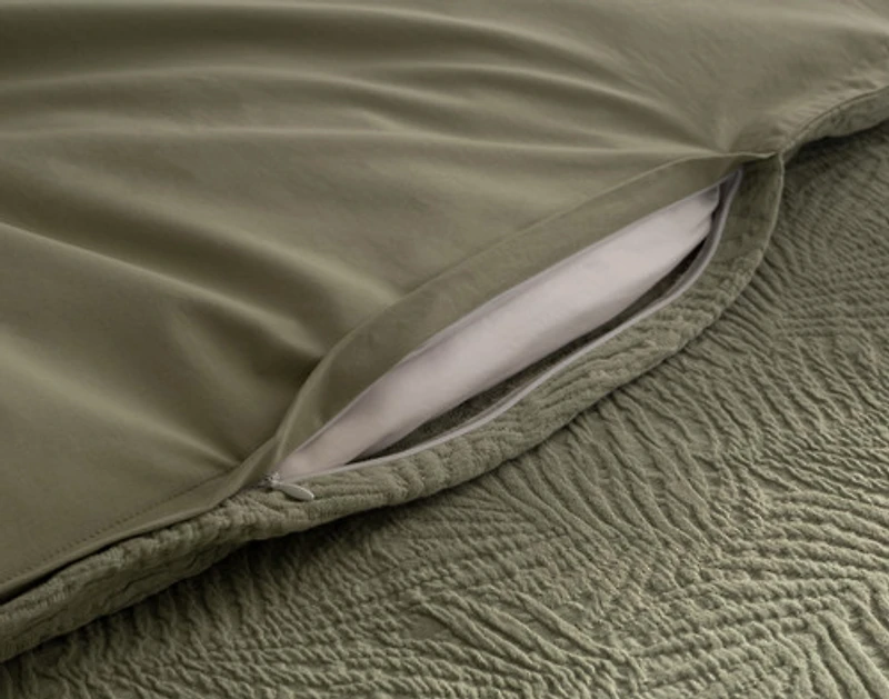 Matosa Duvet Cover, Cotton, Botanical, Green,