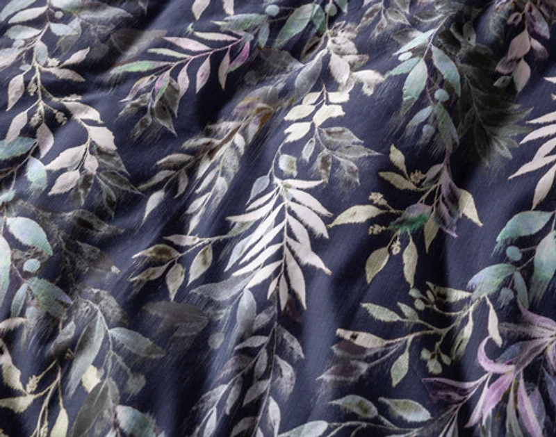 Kona Bay Duvet Cover, Cotton, Botanical, Blue,