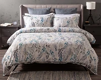 Kona Bay Duvet Cover, Cotton, Botanical, Blue,