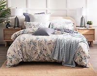 Kona Bay Duvet Cover, Cotton, Botanical, Blue,
