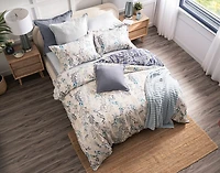 Kona Bay Duvet Cover, Cotton, Botanical, Blue,