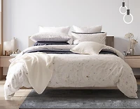 Memories Duvet Cover, Cotton, Floral, White,