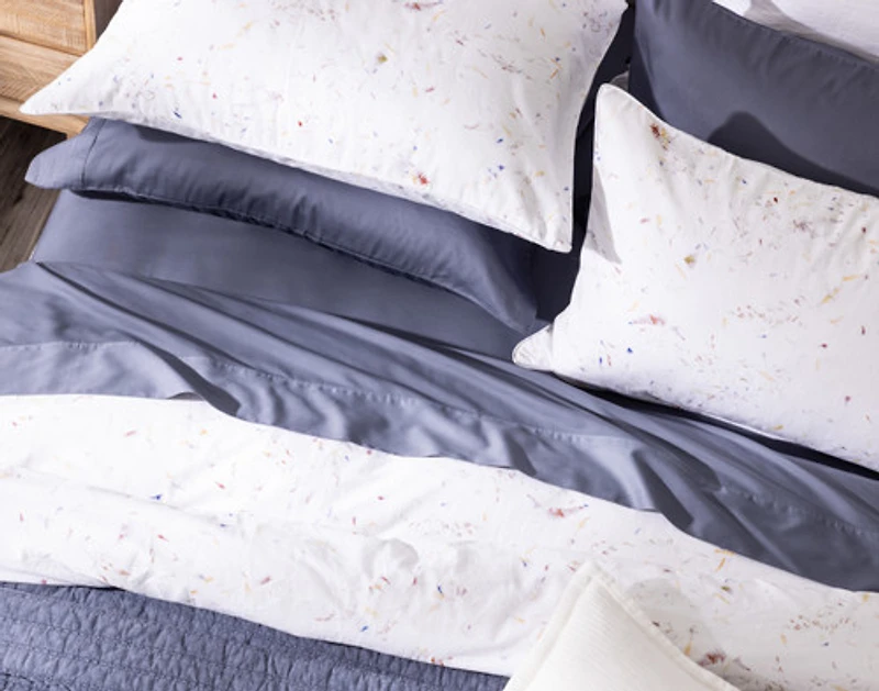 Memories Duvet Cover, Cotton, Floral, White,