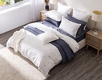 Memories Duvet Cover, Cotton, Floral, White,