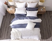 Memories Duvet Cover, Cotton, Floral, White,