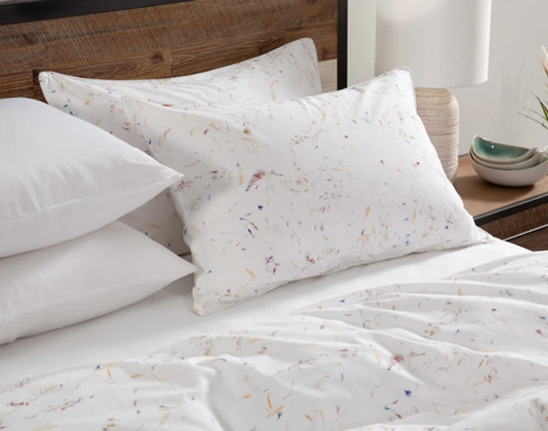 Memories Pillow Sham, Floral, White,