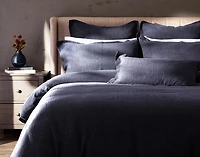 Deep Dive Duvet Cover, TENCEL Lyocell Set, Textured, Blue,