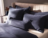 Deep Dive Boudoir Pillow Cover, Textured, Blue, 24" x 12"