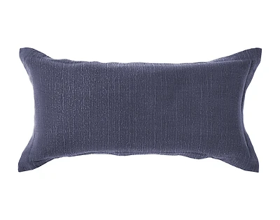 Deep Dive Boudoir Pillow Cover, Textured, Blue, 24" x 12"