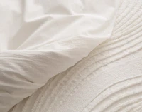 Savary Duvet Cover, Cotton, Geometric, White,