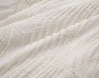 Savary Duvet Cover, Cotton, Geometric, White,