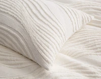 Savary Pillow Sham, Geometric, White,