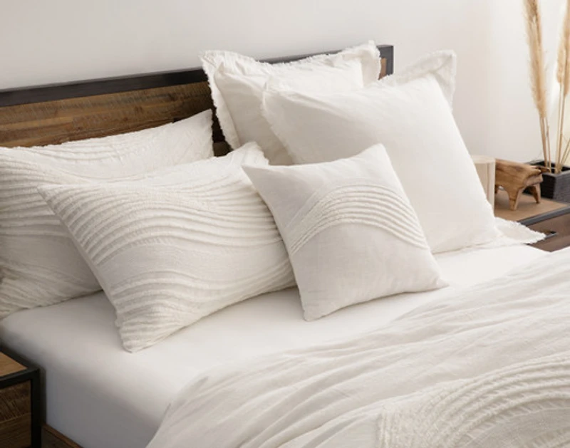 Savary Euro Sham, White, 26" x 26"