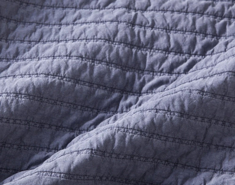 Anchorage Stonewashed Quilt Set, Blue,