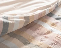 Carmen Duvet Cover, Cotton, Geometric, Orange,