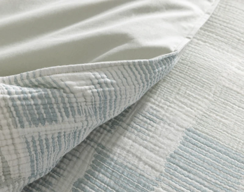 Palette Duvet Cover, Cotton, Textured, Blue,
