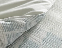 Palette Duvet Cover, Cotton, Textured, Blue,