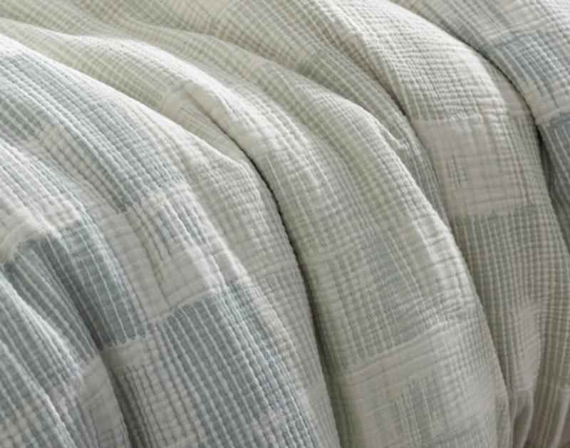 Palette Duvet Cover, Cotton, Textured, Blue,