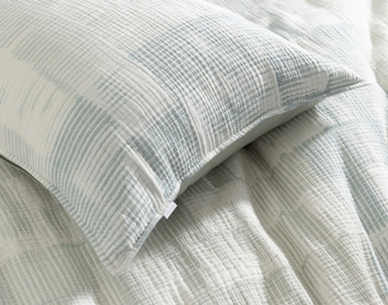 Palette Pillow Sham, Textured, Blue,