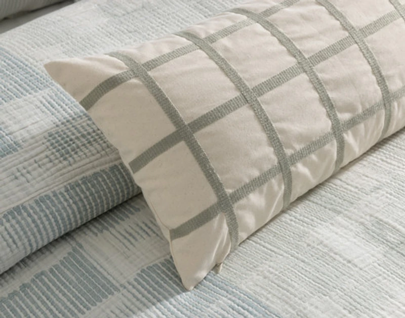 Palette Boudoir Pillow Cover, Textured, Blue, 24" x 12"