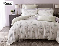 Annika Duvet Cover, TENCEL Lyocell, Floral, White,