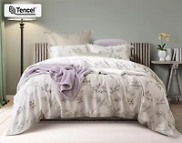 Annika Duvet Cover, TENCEL Lyocell, Floral, White,