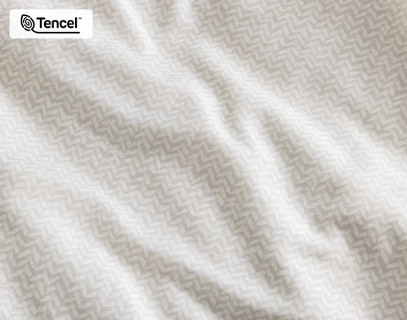 Annika Duvet Cover, TENCEL Lyocell, Floral, White,