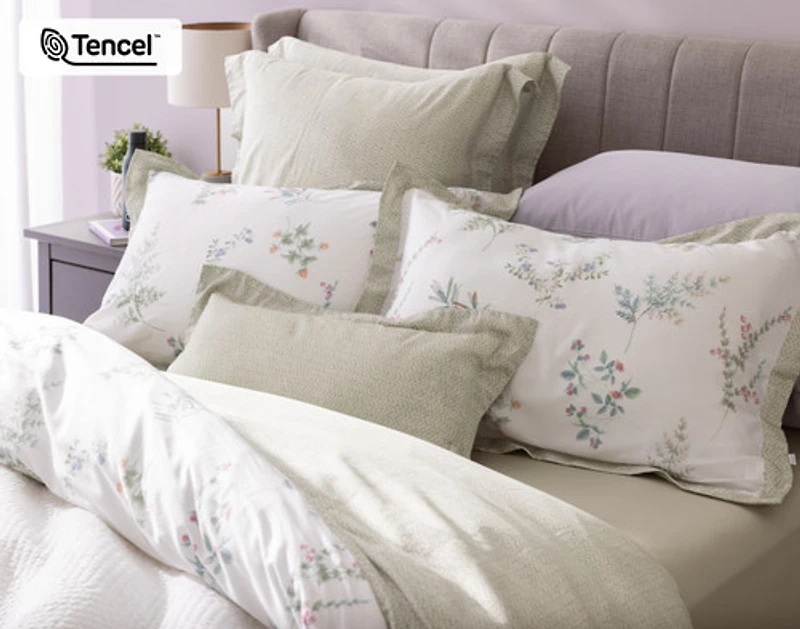 Annika Pillow Sham, Floral, White,