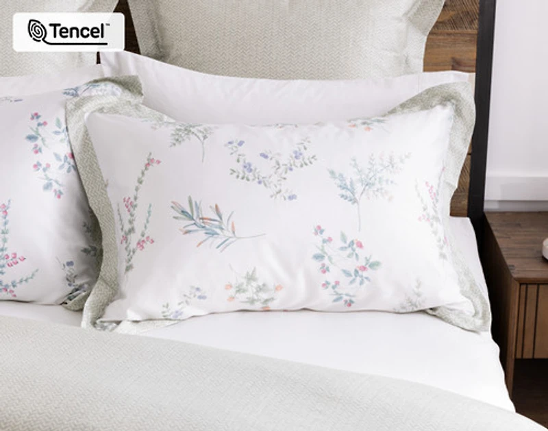 Annika Pillow Sham, Floral, White,