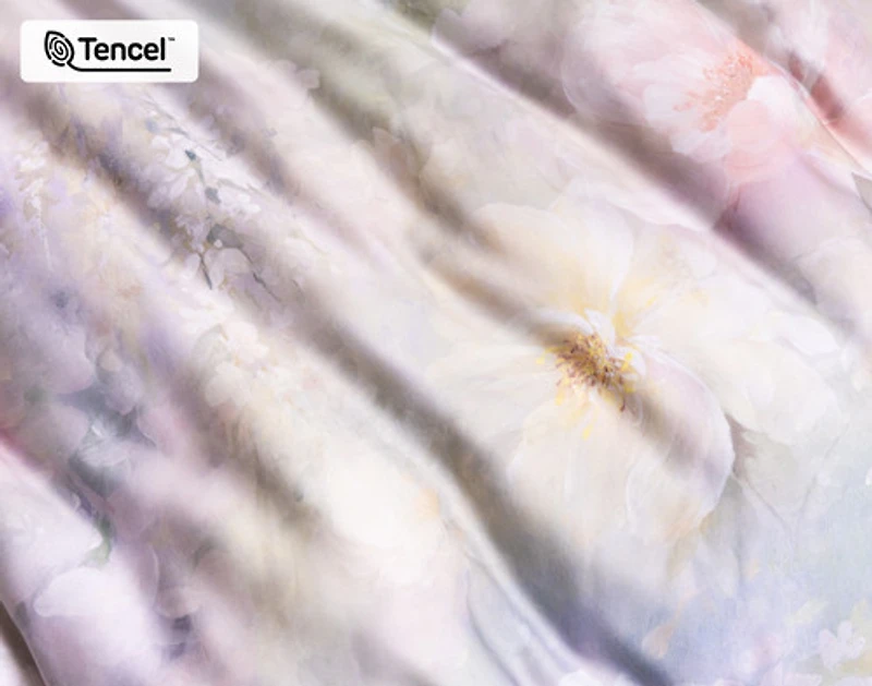 Constance Duvet Cover, TENCEL Lyocell, Floral, Purple,