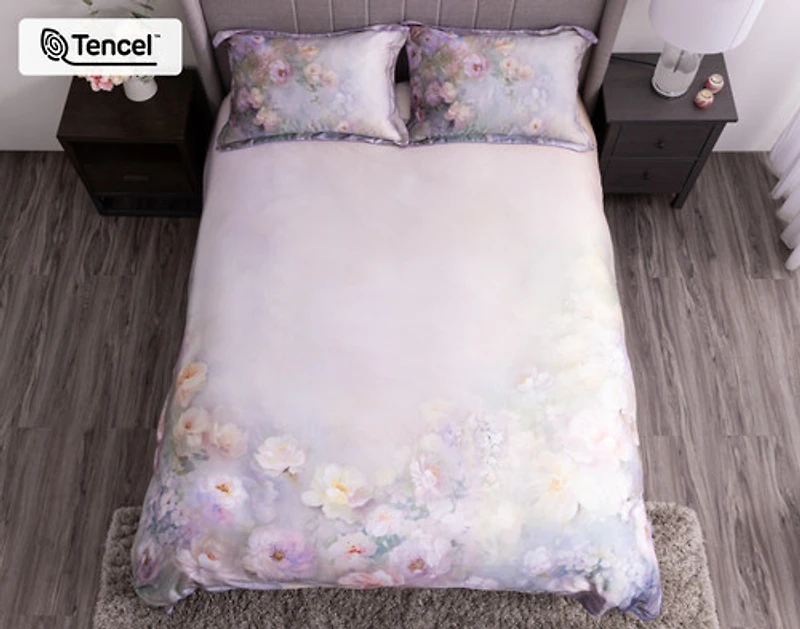 Constance Duvet Cover, TENCEL Lyocell, Floral, Purple,
