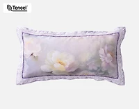Constance Boudoir Pillow Cover, Floral, Purple, 24" x 12"