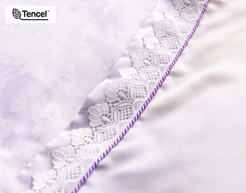 Constance Boudoir Pillow Cover, Floral, Purple, 24" x 12"