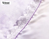 Constance Boudoir Pillow Cover, Floral, Purple, 24" x 12"