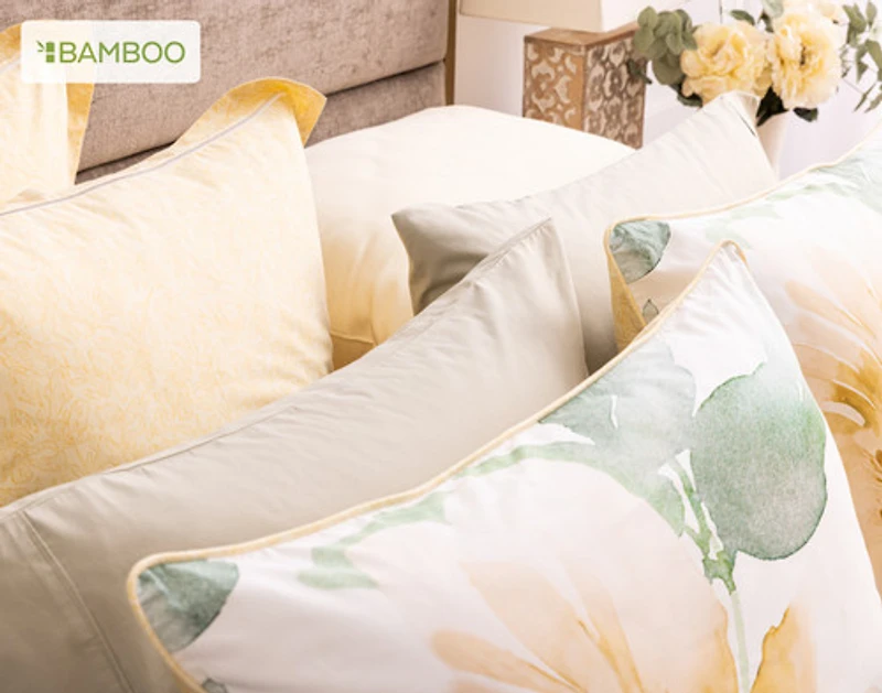 Oriana Pillow Sham, Floral, Yellow,