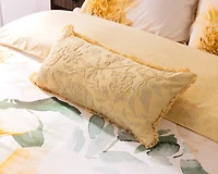 Oriana Boudoir Pillow Cover, Floral, Yellow, 24" x 12"