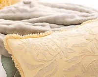 Oriana Boudoir Pillow Cover, Floral, Yellow, 24" x 12"