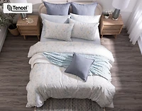 Josephine Duvet Cover, TENCEL Lyocell, Floral, Blue,