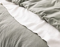 Arden Duvet Cover, TENCEL Lyocell Set, Geometric, Green,