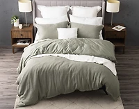 Arden Duvet Cover, TENCEL Lyocell Set, Geometric, Green,
