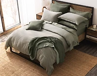 Arden Duvet Cover, TENCEL Lyocell Set, Geometric, Green,